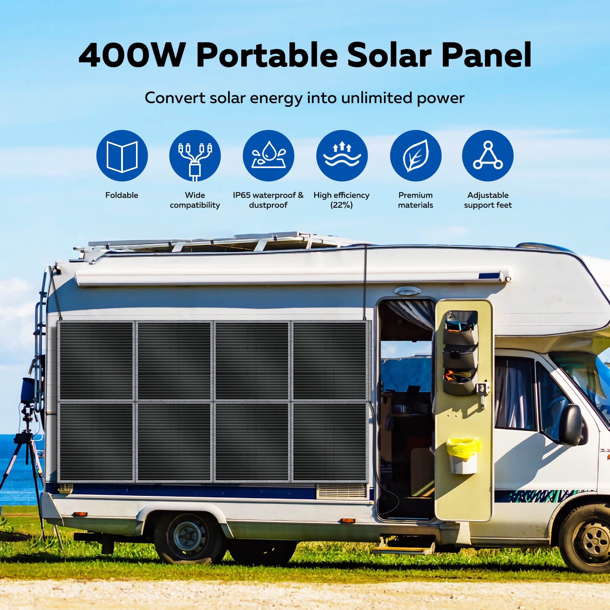 CTOLITY 400W Solar Panel Porta - Rv Solar Kit 400W ulasan dan harga