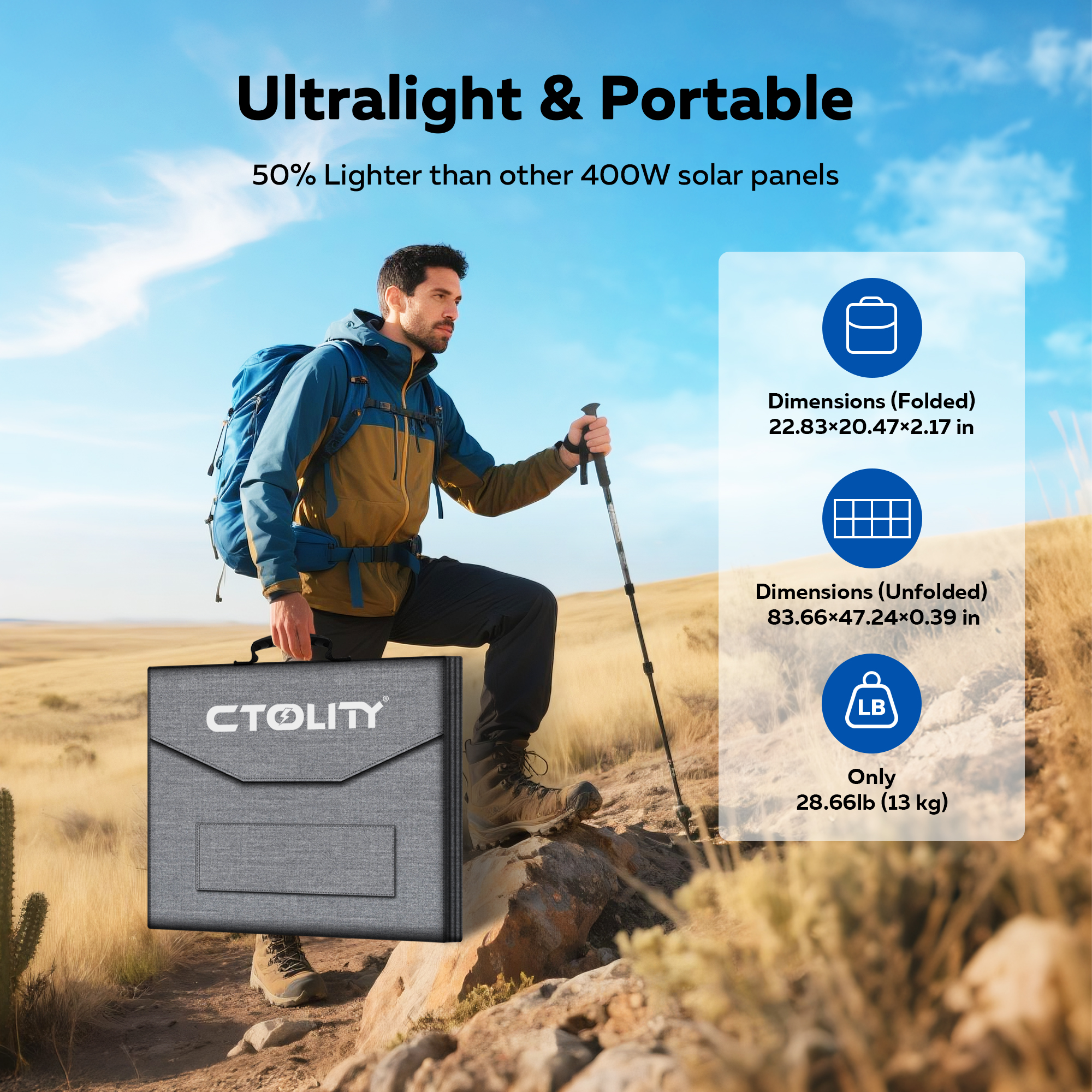 CTOLITY SP400 Portable Solar P - Rv Solar Kit 400W ulasan dan harga