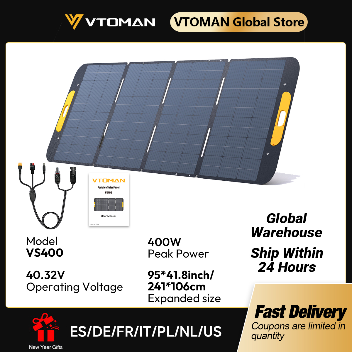 VTOMAN VS400W Foldable Solar P - Rv Solar Kit 400W ulasan dan harga