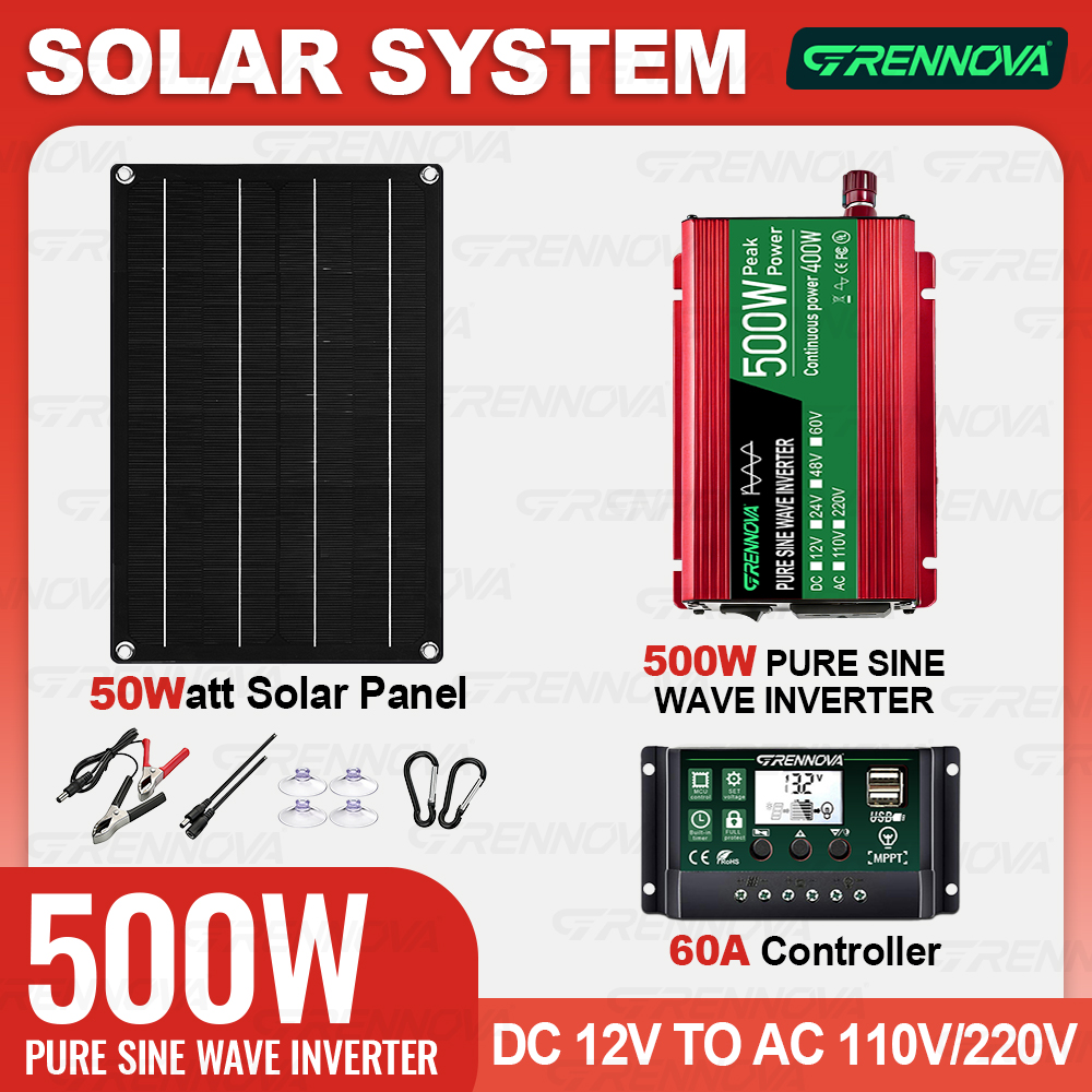 500W Peak Pure Sine Wave Solar - Rv Solar Kit 400W ulasan dan harga