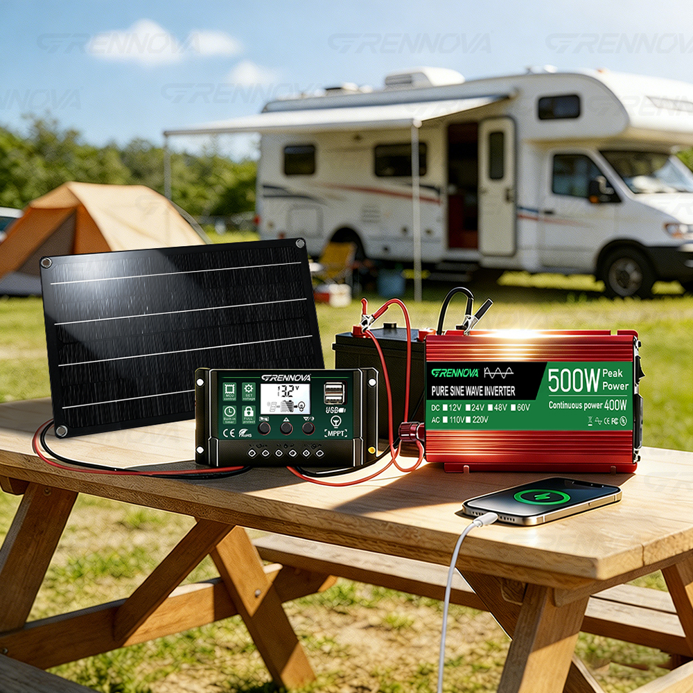 500W Peak Pure Sine Wave Solar - Rv Solar Kit 400W ulasan dan harga