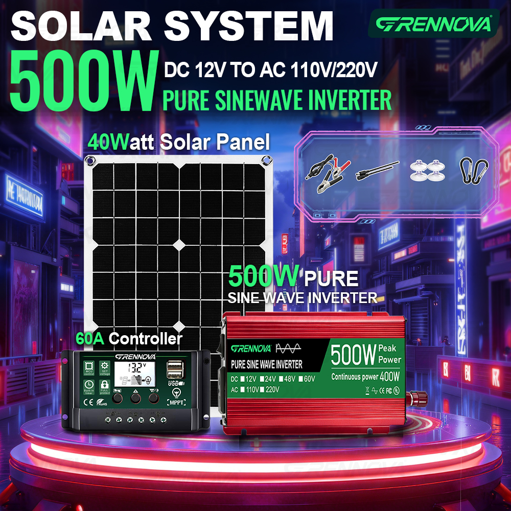 Complete Pure Sine Wave Solar  - Rv Solar Kit 400W ulasan dan harga